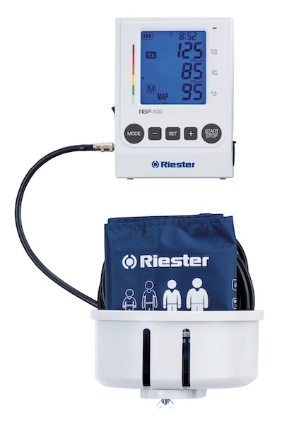 RIESTER N, ambulantní digitální tlakoměr, nástěnný, 2 manžety (M, L), akumulátor, adaptér