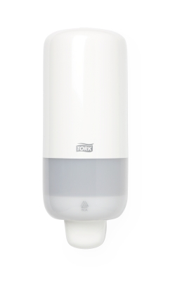 S-BOX, dávkovač pro pěnové mýdlo s páčkou, prázdný, bílá barva