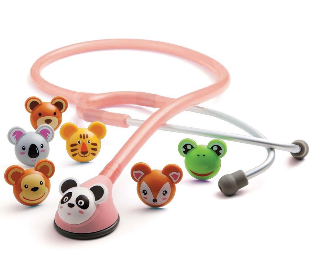 ANIMALIUS, pediatrický fonendoskop se zvířátky, barva růžová