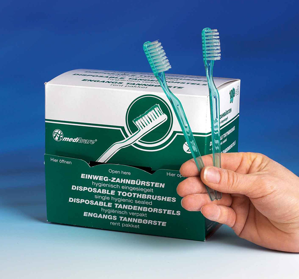 Kartáček na zuby bez zubní pasty, pro jednorázové použití