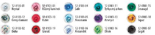 Náhradní kazeta s plastovými náušnicemi, ČERNÝ DIAMANT, 10 ks
